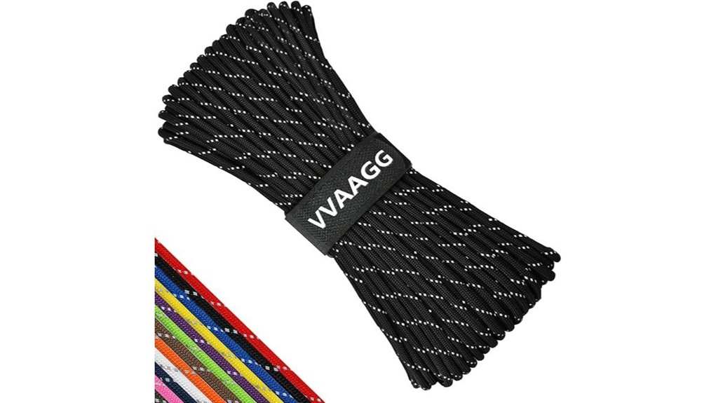 reflective paracord rope 100ft