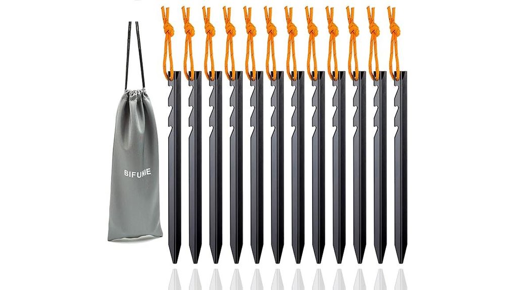 reflective rope tent stakes