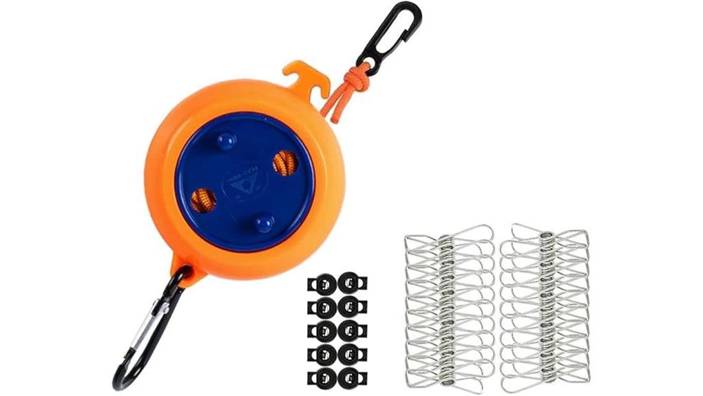 retractable camping clothesline set