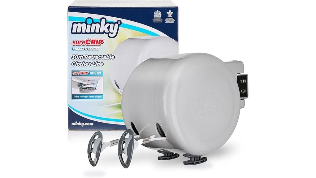 retractable outdoor clothesline system