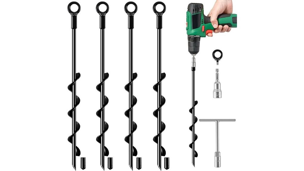 screw in ground anchors pack