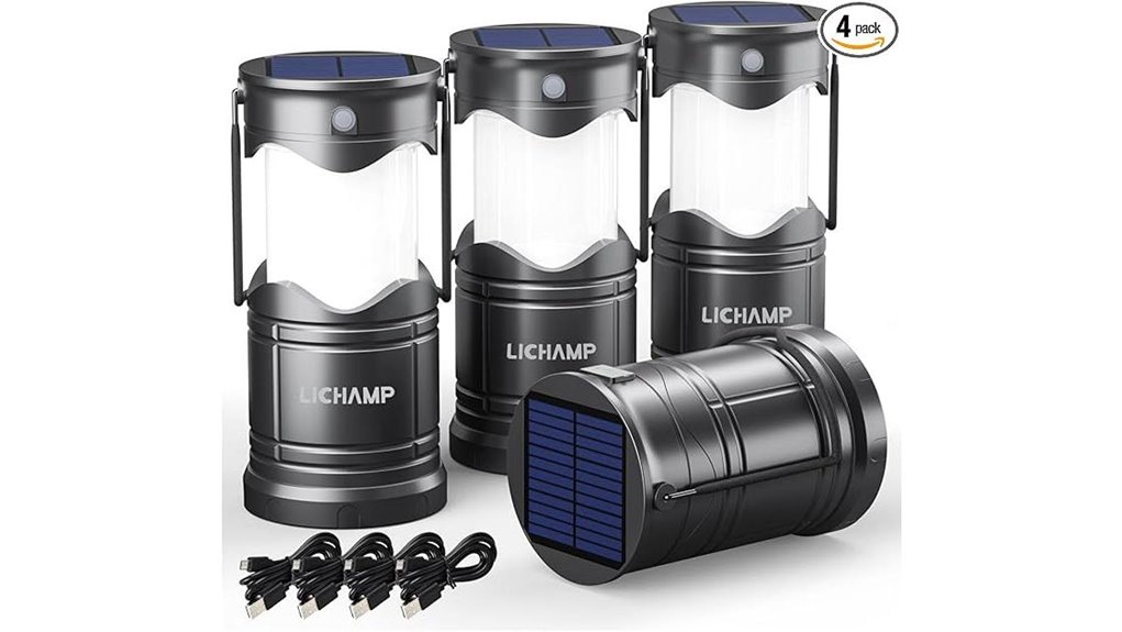 solar rechargeable camping lights