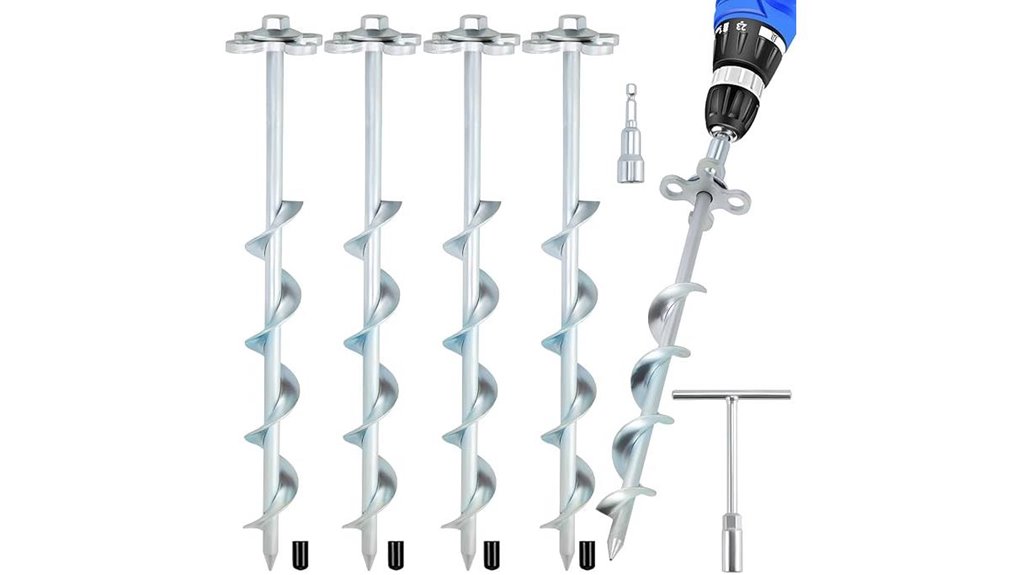 spiral ground anchors set