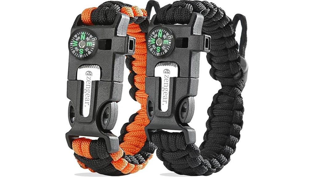 survival bracelet with accessories