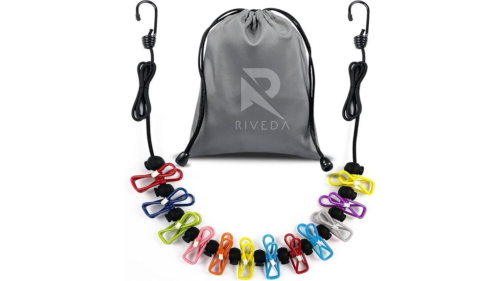 travel clothesline with clips